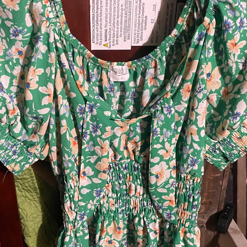 Sienna Sky Green Floral Blouse